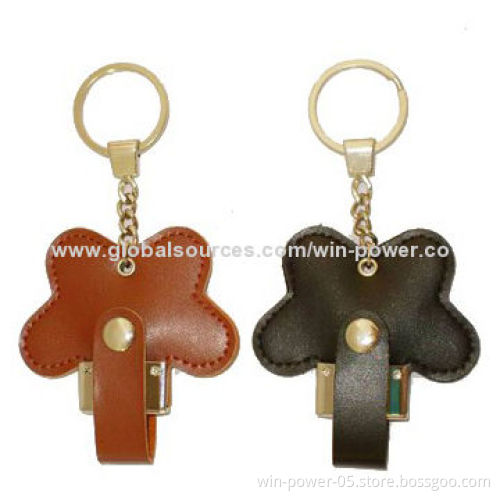 Promotional Leather USB Flash Sticks, Commercial Style, Butterfly Shape, Cute and Loved by PeopleNew